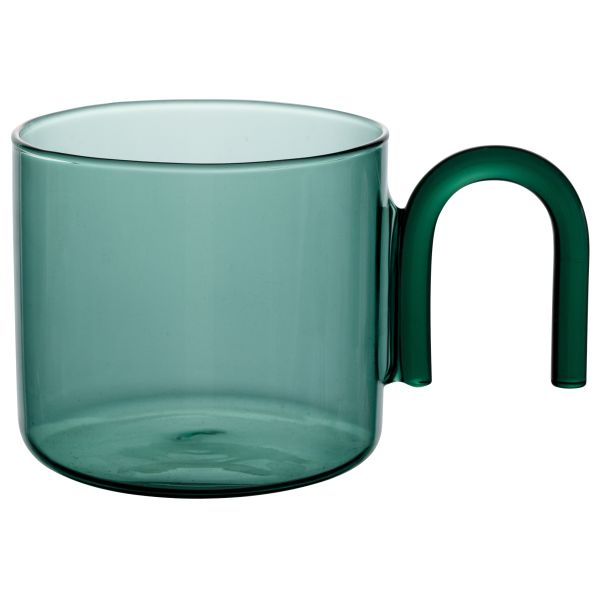 Classic Design 350ML Single Wall Glass Mug High Borosilicate Glass Cup With Handle