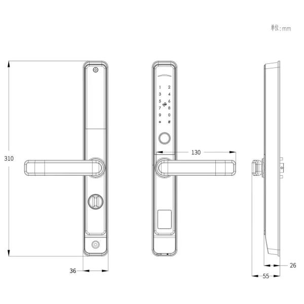 Семейный подъемный дверной замок Smart электронный цифровой дверной замок