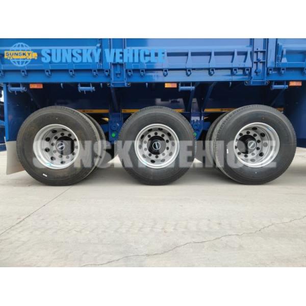 3-Axle Flatbed Trailer With Folding Sideboard Grain Semi Trailer For Sale
