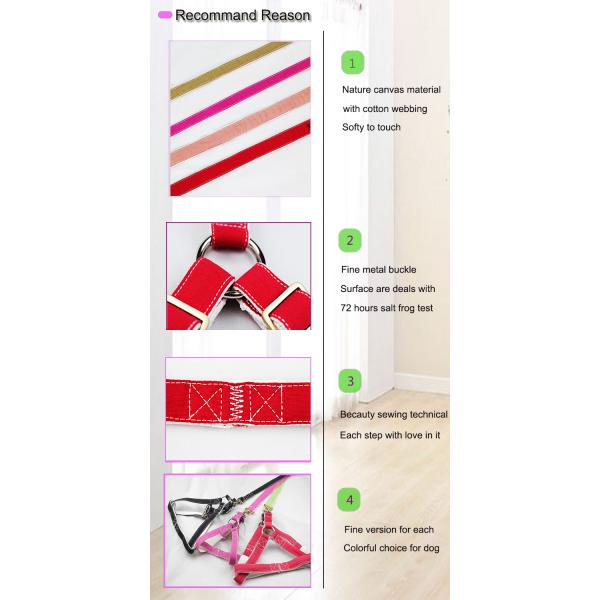 New Pattern Adjustable Easy Walk Dog Harness Custom Logo Soft High End Canvas Cotton