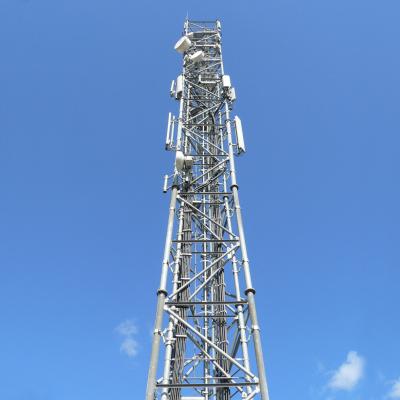 45 Self-support Galvanized Steel Mast Structure BTS Communication Lattice Tower