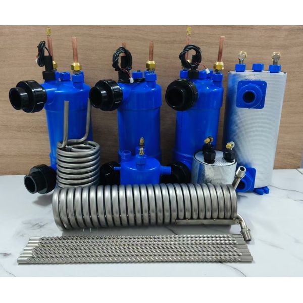 Titanium Heat Exchangers Free Swimming Pool Heat Using Waste Heat Recovery From Air Conditioner