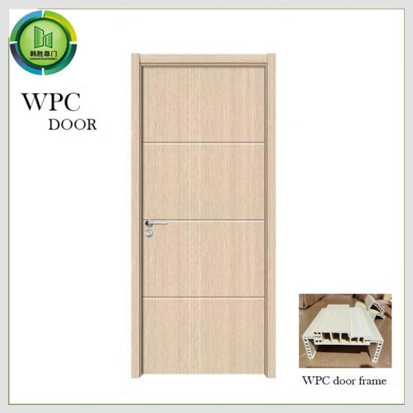 A pele de madeira do PVC da porta da prova WPC da térmita terminou o fogo - uso retardador do quarto