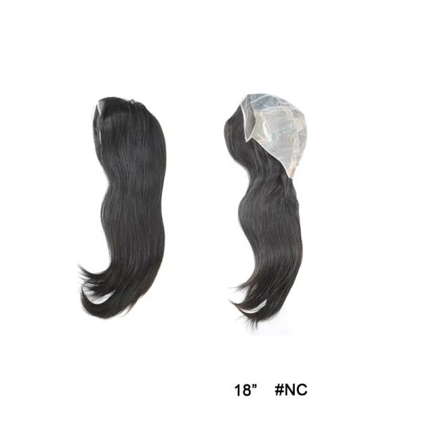 Anti-slip Soft Silicone Base Cap Medical Wig 18 Inches Long 100% RAW Human Hair Medical Grade Toupee Wig for Cancer And Alopecia Patients