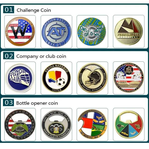 Silver Brass Copper Gear Logo Tags Challenge Coins 2mm 2.5mm 4mm