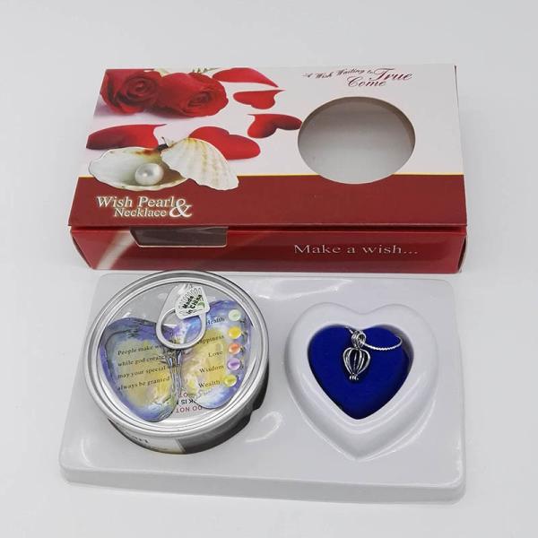Nature Freshwater Pearl English Version Wish Pearl Necklace Gift Box Sets