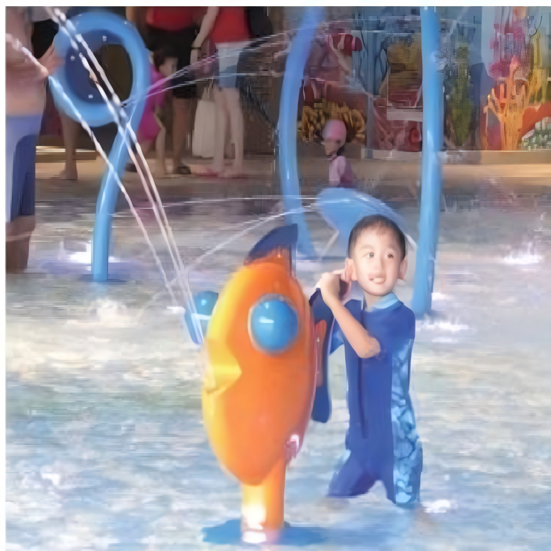 Water Park Fish Splash Pad Anti UV Collision Resistant 4m3/H