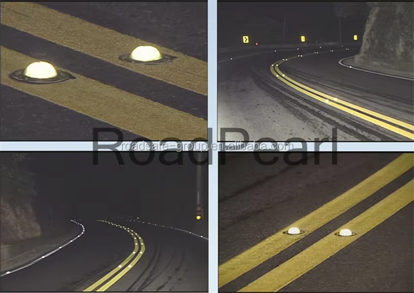 Ceramic Road Stud with Double Common Reflector and 20tons+ Anti-corrosion for Highway Safety