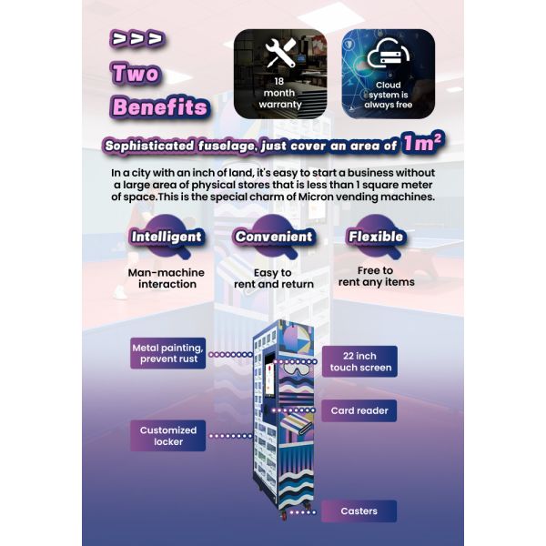 Table Tennis Racket Rental Locker Vending Machine Ideal for Gyms, Schools, Sports Centers