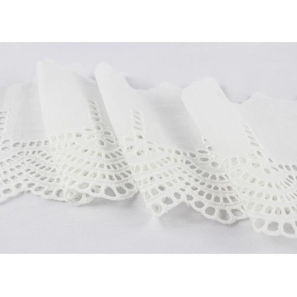 Белая флористическая Скаллопед вышитая отделка шнурка, лента шнурка отверстии Венеции Бридал