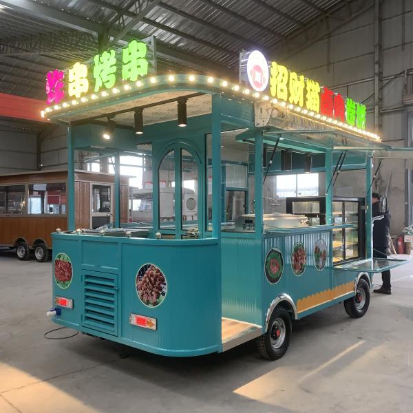 4 Wheels Mobile Food Trucks for Hot Dog Carts and Catering Concession Coffee Food Trailer