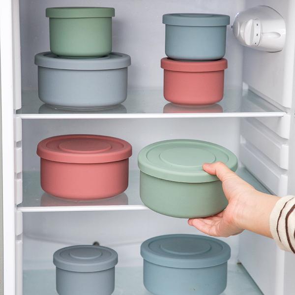 Portable Silicone Food Storage Containers Leakproof Heat Resistant Lunch Box ODM