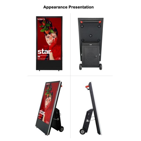 43-Inch High Brightness 2000cd/m2 Battery Powered Digital Signage Advertising Kiosk LCD Media Player