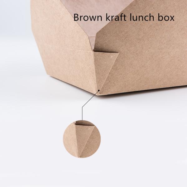 Microwavable Brown Kraft Paper Take Away Box 800 1400 1480 2000ml