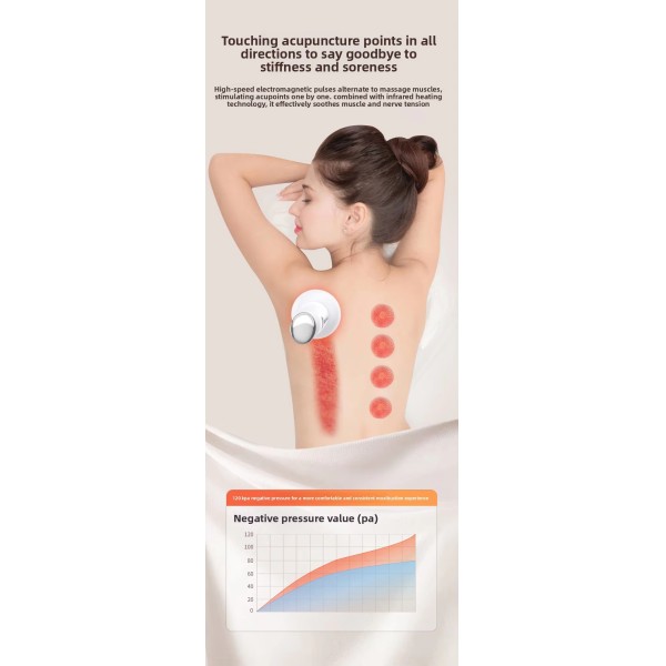Fast Shipping Portable 2 in 1 Red Light Therapy Rechargeable Anti Cellulite Massager With Vacuum Cupping and Facial Heating Head