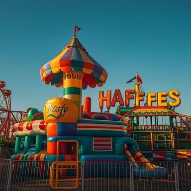 Slide comercial inflável Castelo salto com slide Comece sua jornada alegre