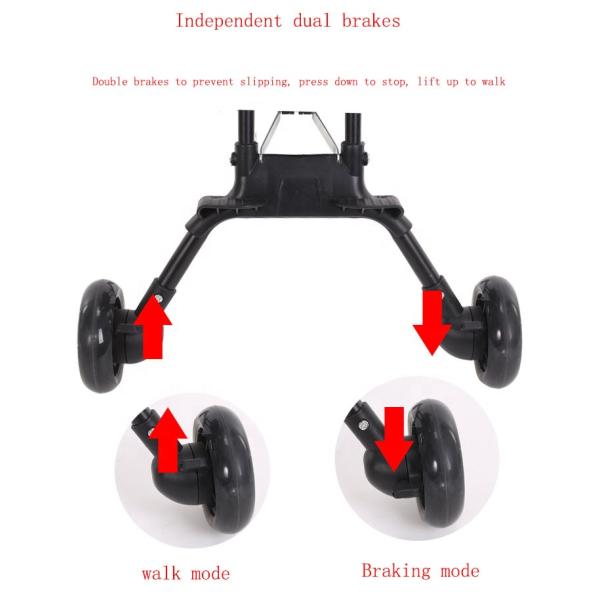 6 Months 3 Years Age Group Carbon Steel Baby Stroller Foldable Reversible High View