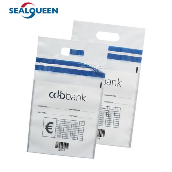 Le dépôts en banque évident de bourreur de plastique de sac de sécurité de LDPE de la taille A4 met en sac pour l'argent liquide