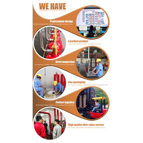 Clean FM200 Pipe Network Automatic Fire Extinguishing System With Anti-electric