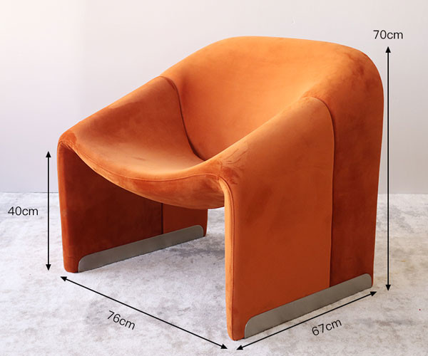 Софы Seater офиса лобби 76x67x70CM гостиницы кресла бархата Брауна одиночной роскошное