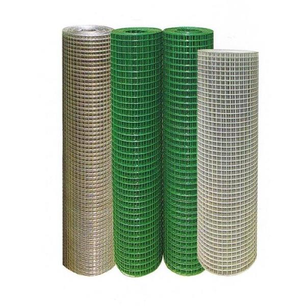 Green PVC Coated Welded Wire Mesh with 1/2" x 1/2" Opening and 0.9mm Diameter