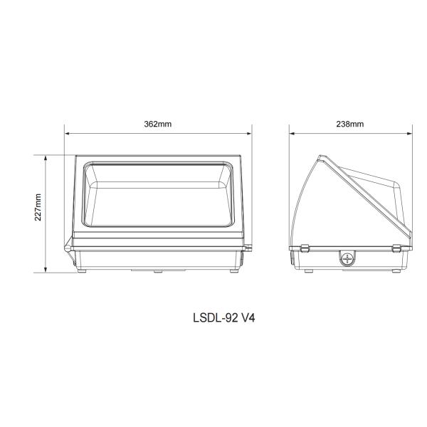 Светильники потока СИД держателя стены пакета 5000K стены СИД черноты 60W Matt на открытом воздухе