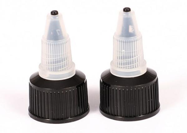 24mm Plastic Packaging Cosmetic Black Twist Off Cap For Gel Bottle