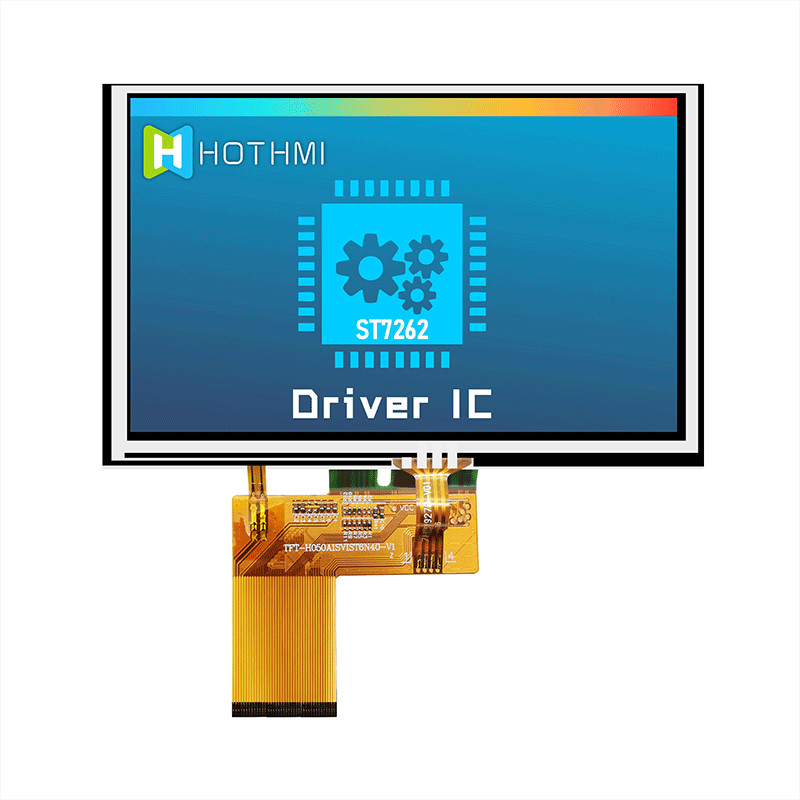 Сопротивляющаяся 5 индикаторная панель IC 7262 800x480 дюйма TFT LCD ставит точки 40PIN TFT-H050A1SVIST4R40