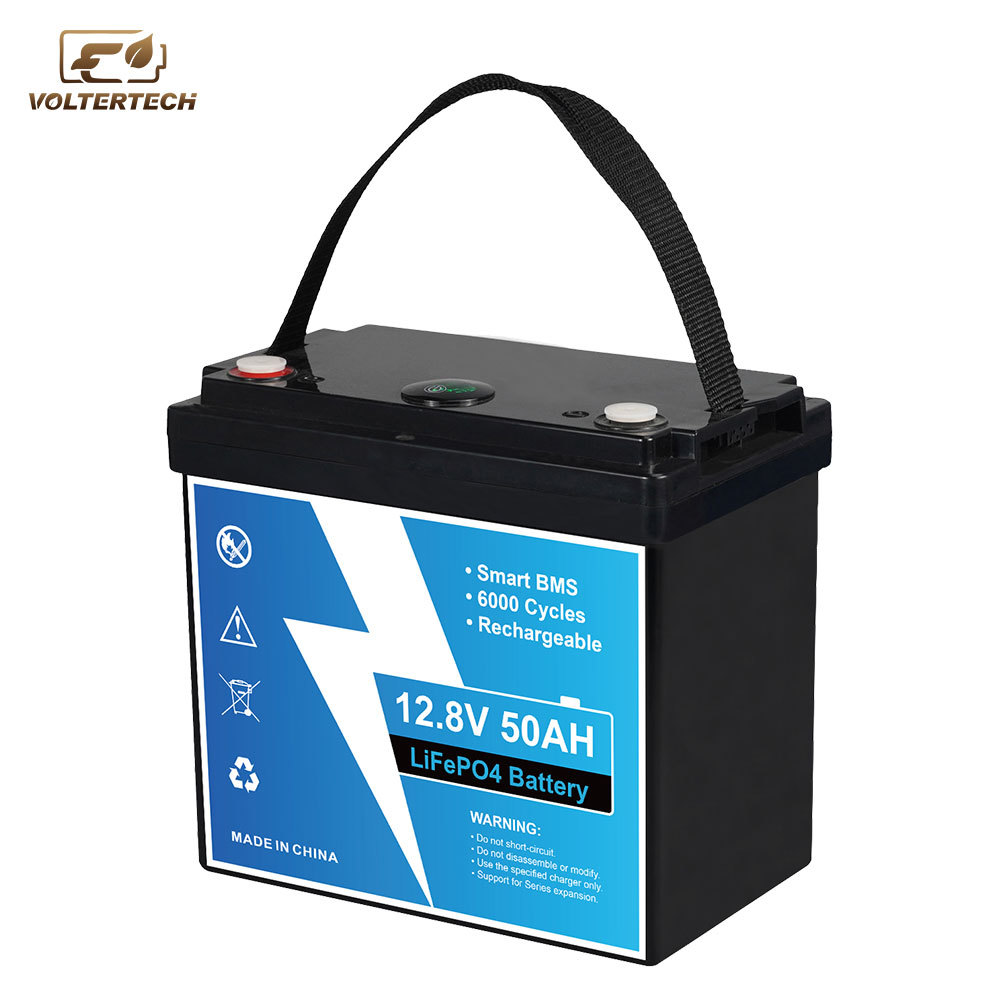 640Wh 12.8V 50Ah LiFePO4 Battery With IP55 Iron Case UPS Backup Battery