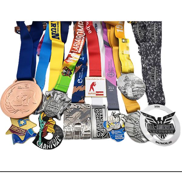 3D Custom Wrestling Medals , Karate Engraved Sports Medals With Ribbon