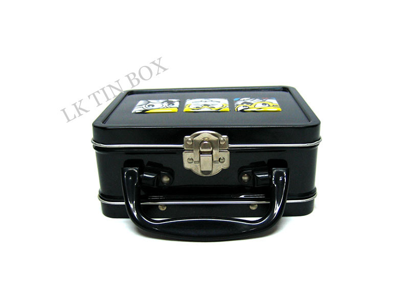 Food Grade Metal Mini Lunch Tin Box Container Glossy Varnish For Christmas Toys
