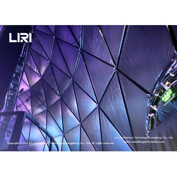 25m Diameter White Color black frame Geodesic Dome Tents For Fashion Show Week