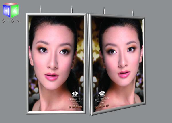 Aluminum Frame Double Sided LED Light Box Display Ceiling Hanging Slim Edge Lit