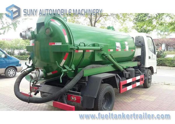Foton 8CBM 8000L 8M3 Vacuum Tank Truck Cummins 140hp , 4x2 Sewage Suction Truck