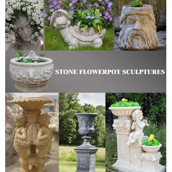 Sand Blast Surface Antique Cast Iron Garden Urns / Cast Iron Plant Pot