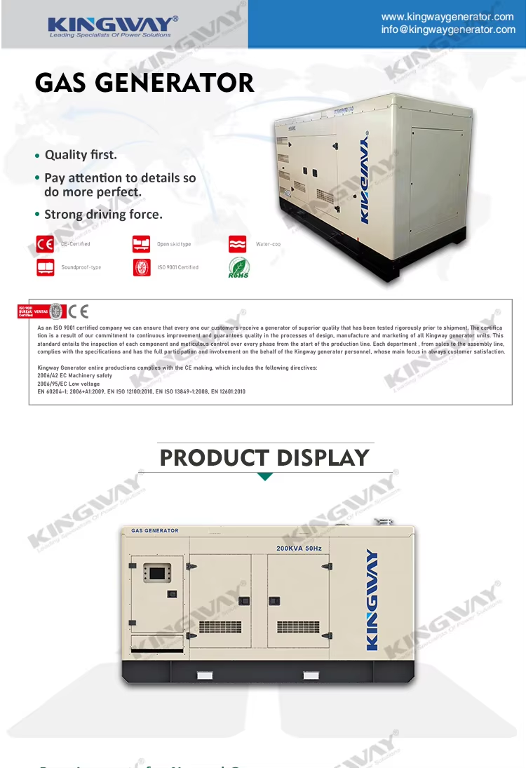 1MW 1000KW Gas Genset Container Type Optional CHP System Silent Natural Gas Generator Set