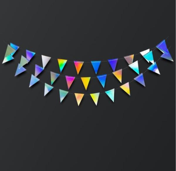 Rainbow Color Star Pattern Paper Hanging Decoration