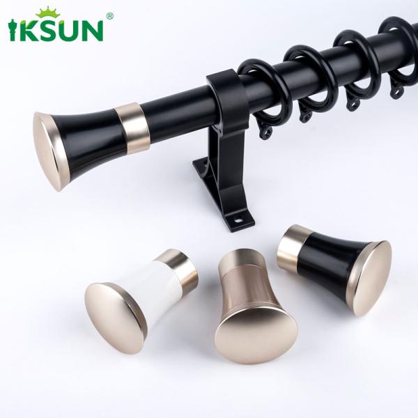 Extendable Curtain Pole Decorative Wall Mouted Curtain Rods Set For Home Decoration