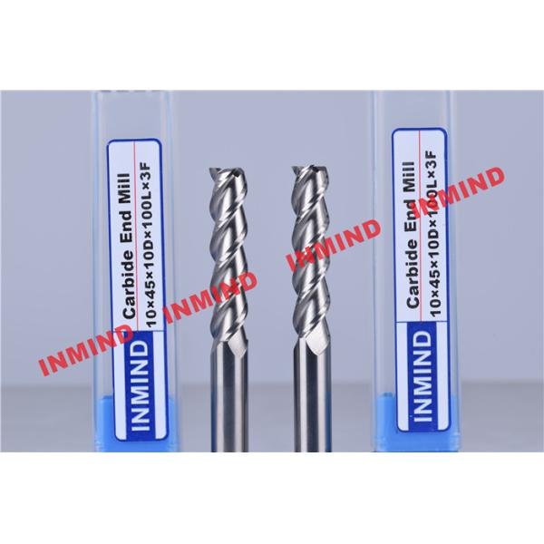 Standard Length Type 2 Flute Aluminum End Mill For Aluminum Bright Finish No Coating