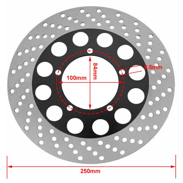 Customized Stainless Steel Rear Motorcycle Brake Disc Rotor for Suzuki VX800 250mm Size