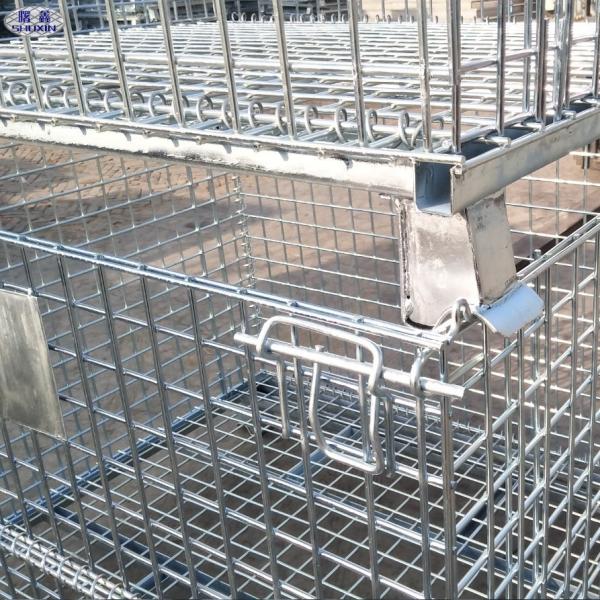 1200*1000*890 mm 50*50*5.8 capacity loading 1000kgs Wire Mesh Cage for Warehouse Storage