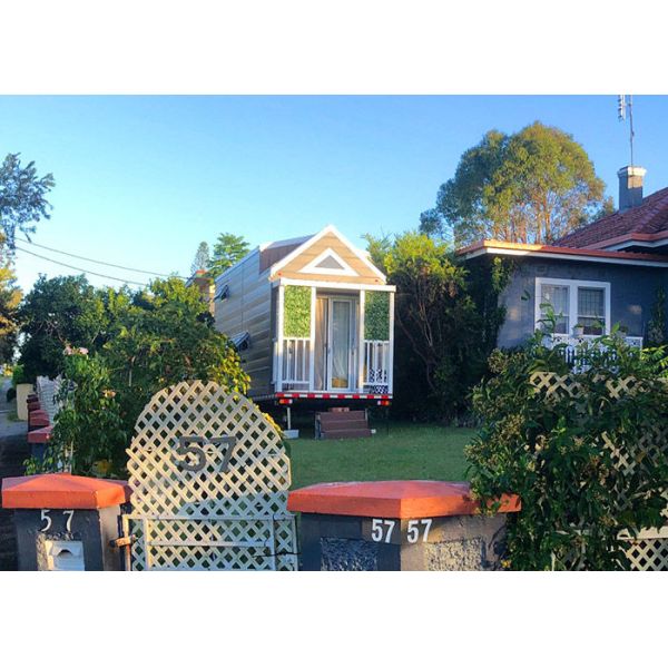  Prefab House Modular Tiny House On Wheels With As/US Standard Light Steel Frame