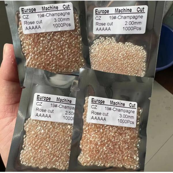 Розовый рез кубический цирконий моссанит круглый бриллиантовый рез драгоценный камень тепловая обработка применяется