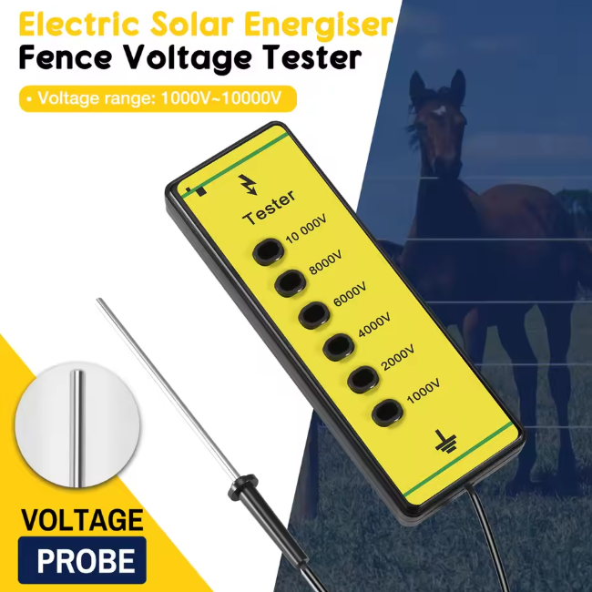 6000V Electric Fence Tester High Voltage Portable Non Contact Voltage Tester With Bright Green Shell
