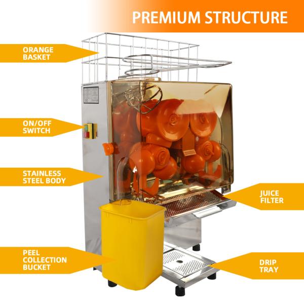 25pcs/Min Automatic Orange Juicer Machine , Extracting  Electric Citrus Squeezer
