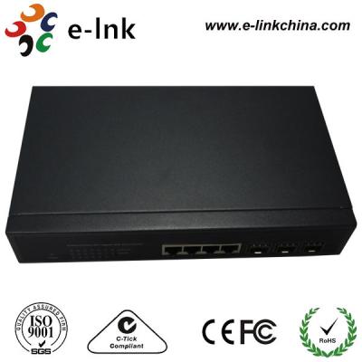 1000Base - interruptor controlado SFP da fibra ótica de T/FX, 4/24 interruptores de rede da fibra ótica do porto
