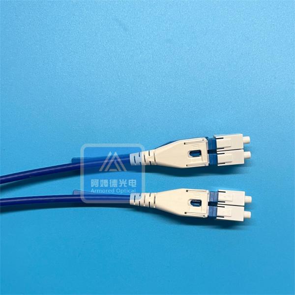 Duplex Fiber Optic Patch Cord Jumper SM Armored Push And Pull Uniboot 3.0mm LSZH FTTH