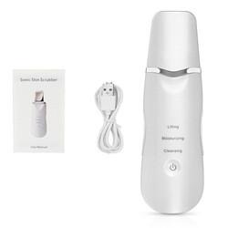 Ultrasonic Skin Scrubber Deep Cleaning Face Scrubber Vibrating Facial Cleansing Skin Spatula Peeling Beauty Instrument D