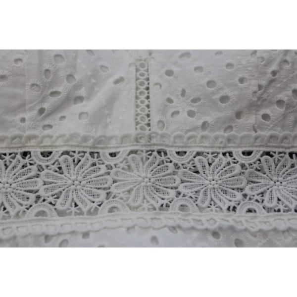 White Custom Womens Dresses / Lace And Embroidered Dress Soft Fabric BS191203