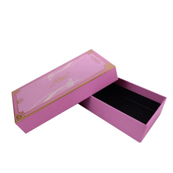 Custom Logo Pink Large Christmas Gift Boxes Cosmetics Packaging With Lids